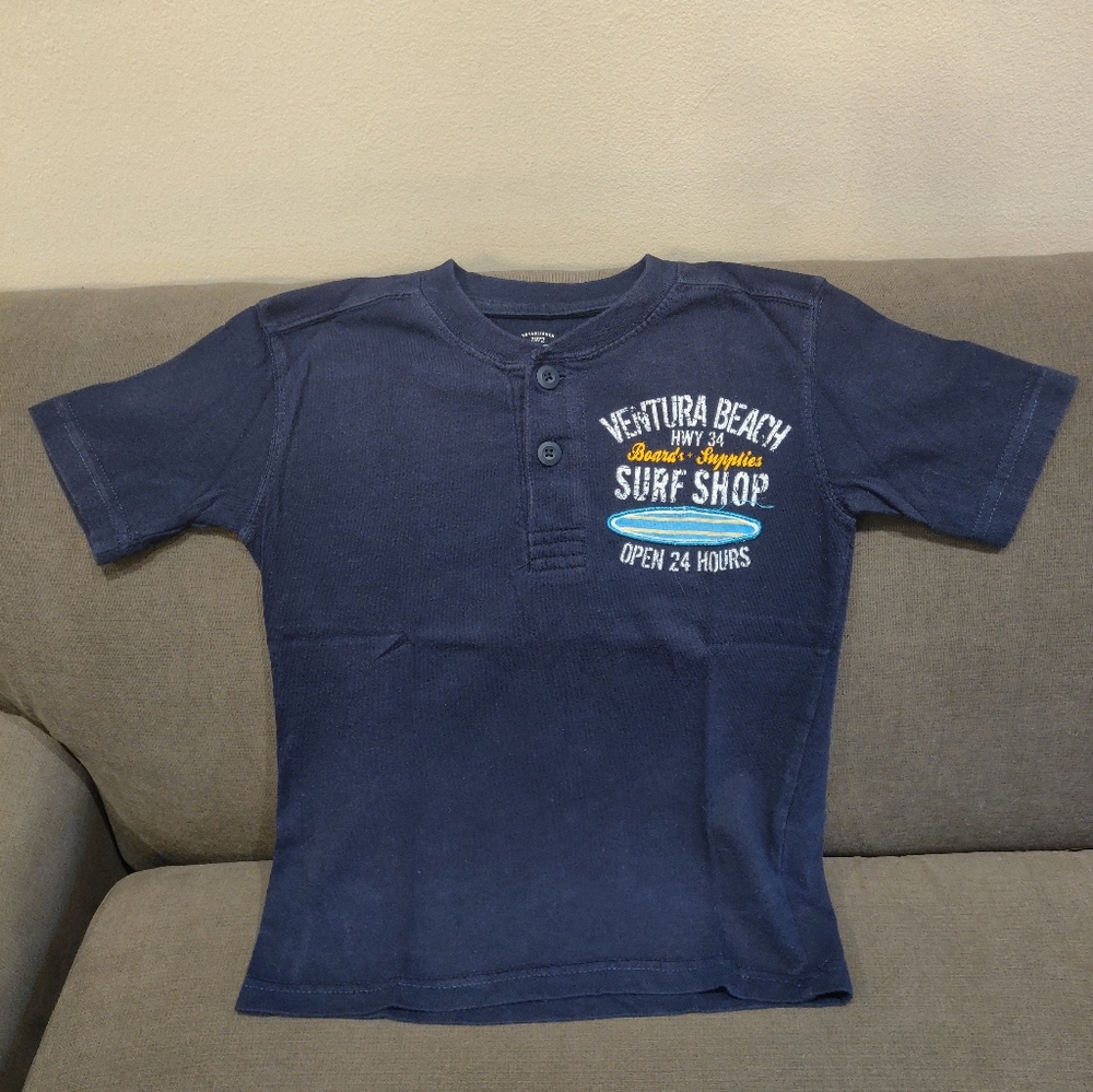 Kids Navy Blue Surf Shop T-Shirt